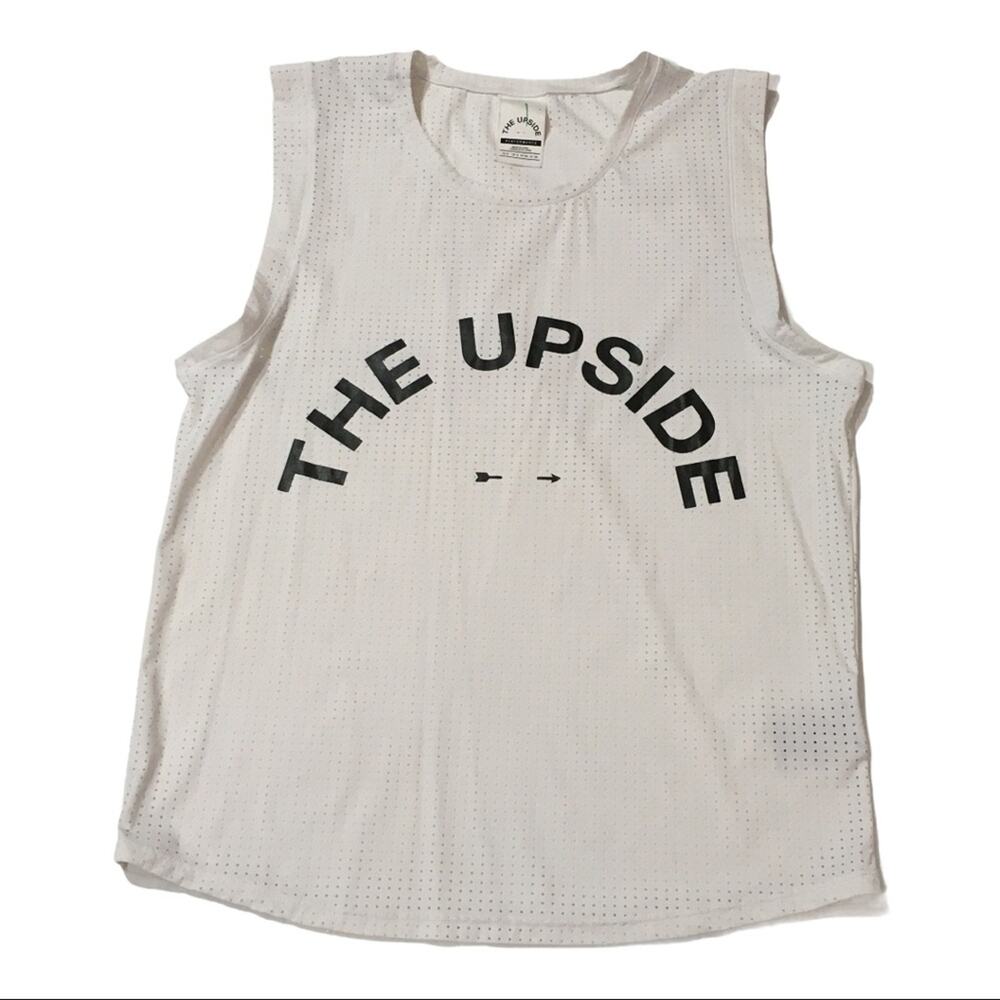 The Upside Perforated Muscle Tank - White - US 6